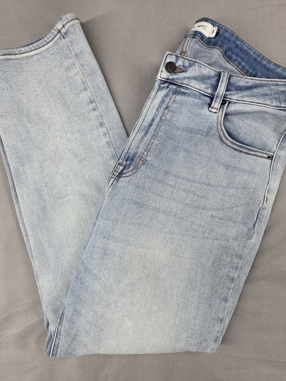Carly Jean Los Angeles Pale Blue Brooke Slim Straight Jeans